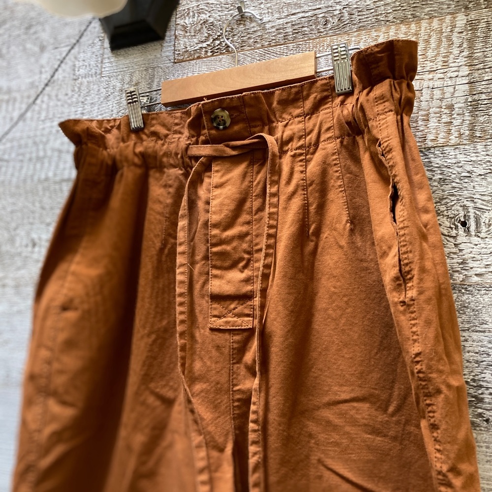 Propaganda | Cotton Paperbag Pants - L, Rust Orange - Picture 5 of 15